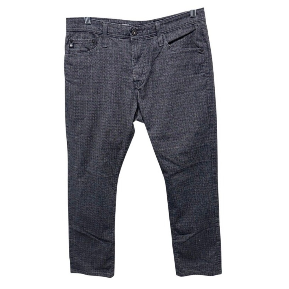 AG Adriano Goldschmied Everett Slim Straight Herringbone Pants Grey 32x30